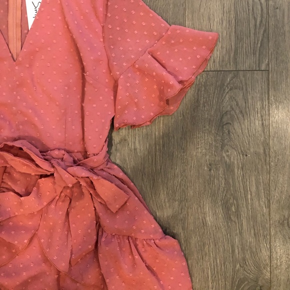 SIMPLEE | Retro Dusty Rose Mini Dress - Picture 6 of 6